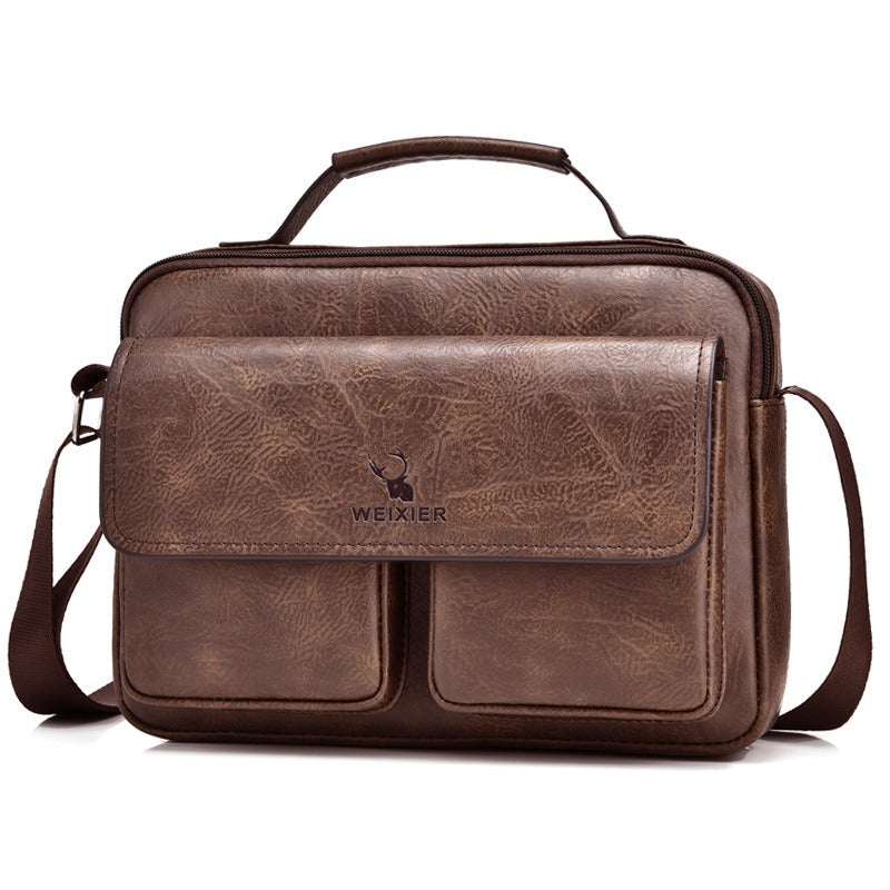 Men's Business Satchel Single Shoulder Bag Cross Body Large Capacity Single Shoulder Leisure Bag Messenger Bag - V.I.P Digital Presence