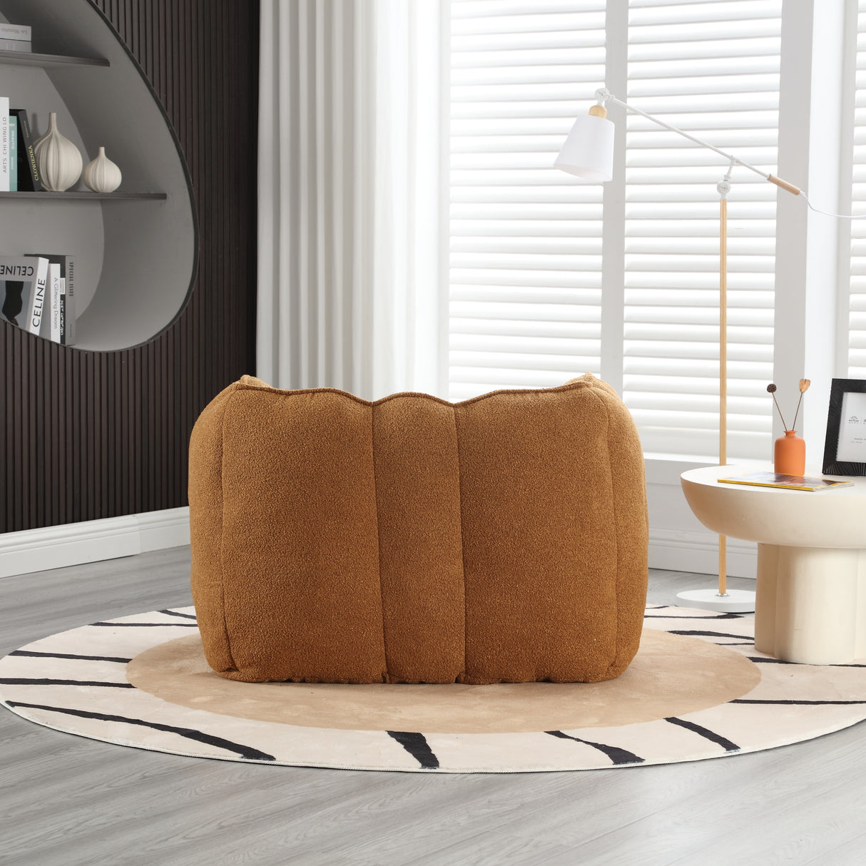 Soft Bean Bag Chair with High Resilient Foam(Chips)for living room and bedroom Comfortable Square Lazy Sofa with Footstool - V.I.P Digital Presence