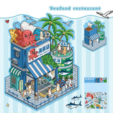 Landscape stickers large 3D stereoscopic scene collage miniature scene ledger stickers DIY stickers
