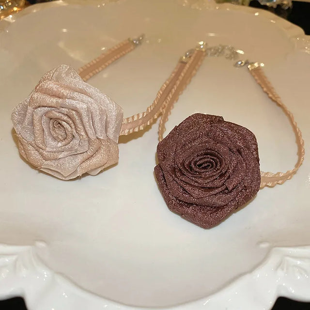3D Rose Alloy Buckle Necklace - V.I.P Digital Presence