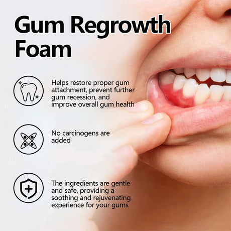 oralhoe Gum Regrowth Foam, Clean Teeth Tartar Care Gums Clean Teeth Anti-Moth Fresh Breath Mousse - V.I.P Digital Presence