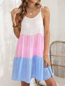 Color Block Spaghetti Strap Cover-Up Dress - V.I.P Digital Presence