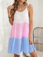 Color Block Spaghetti Strap Cover-Up Dress - V.I.P Digital Presence