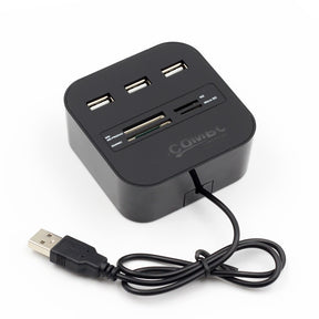 USB HUB Combo All In One USB 2.0 Micro SD High Speed Card Reader 3 Ports Adapter Connector For Tablet PC Computer Laptop - V.I.P Digital Presence