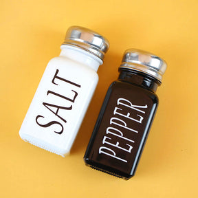 Black and white seasoning jar pepper salt bottle seasoning box square glass - V.I.P Digital Presence
