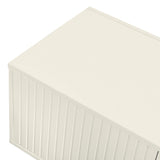 Modern Shoe Storage Bench with Hidden Storage and Upholstered Cushions for Bedside, Living Room and Entryway ((Antique White) - V.I.P Digital Presence