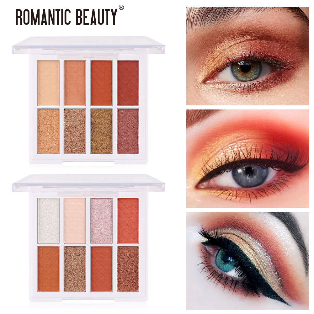 Romantic Beauty Matte Small Plate Portable Eyeshadow Makeup INS8 Color Eyeshadow Palette - V.I.P Digital Presence
