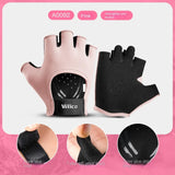 Guantes de yoga fitness con medio dedo, resistentes al desgaste y anti-capullo, con protección contra rozaduras de hierro.