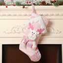 Christmas decoration, pink sequins, children's cartoon roof, Santa Claus, Christmas socks, gifts, decorative items - V.I.P Digital Presence