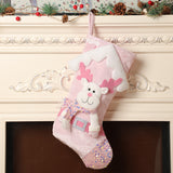 Christmas decoration, pink sequins, children's cartoon roof, Santa Claus, Christmas socks, gifts, decorative items - V.I.P Digital Presence