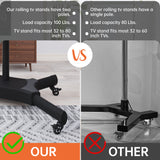 FANCO Universal Rotating TV Stand, suitable for 32-80 inch TVs, with adjustable tilt height and maximum VESA 600x400mm (black) - V.I.P Digital Presence
