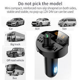 Car Fm Transmitter Bluetooth 5.0 Car Mp3 Player Modulator Adapter Battery Voltage TF Card Hands-free Dual USB Smart Chip T66 - V.I.P Digital Presence