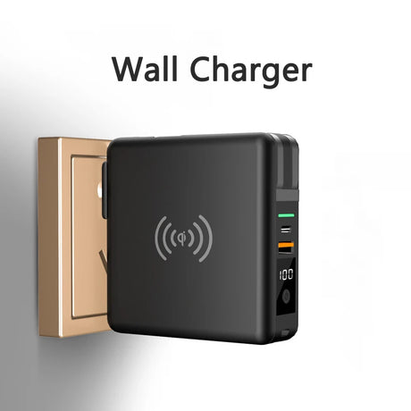 Power Bank 10000mAh With AC Plug 15W Fast Wireless Charging Powerbank USB Type C Mobile Phone Wall Charger for iPhone 14 Xiaomi - V.I.P Digital Presence