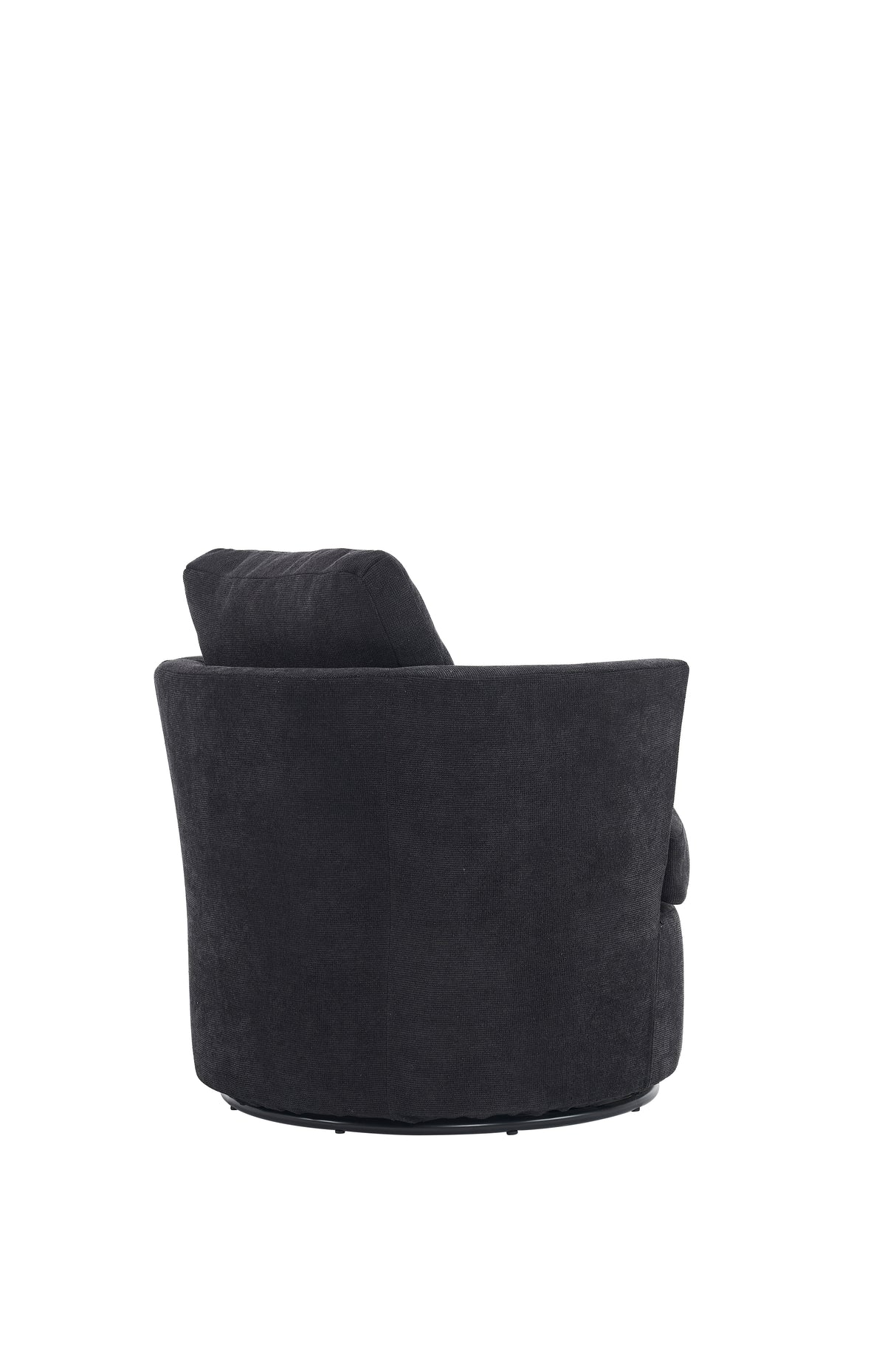 Rotating bucket chair living room comfortable circular sofa chair 360 degree rotating bucket chair armchair (black) - V.I.P Digital Presence