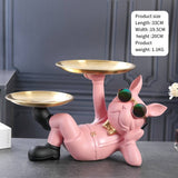 Creative Wealth Dog Ornament Entrance Key Storage Tray Desktop Candy Plate Home Decoration - V.I.P Digital Presence