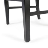 Roshan Farmhouse Acacia Wood Dining Chairs, Black (Set of 2) - V.I.P Digital Presence