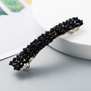 Korean Style Retro Crystal Beaded Hair Clip Simple Wild One Word Clip Female Side Clip Spring Clip Korean Hair Accessories - V.I.P Digital Presence