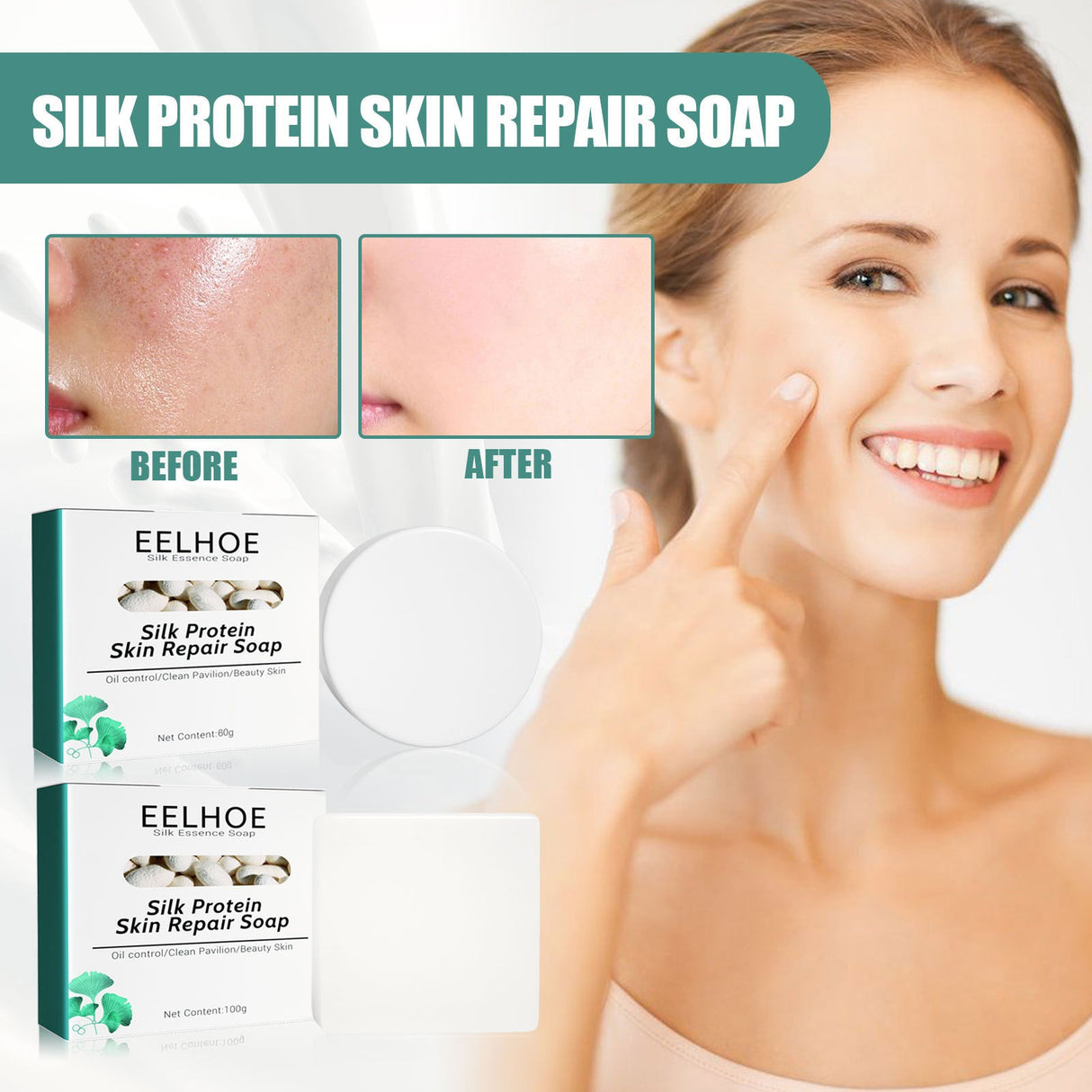 EELHOE Silk Goat Milk Hand Soap Deep Cleansing&Repairing Skin Moisturizing&Tender Silk Goat Milk Cleansing Soap - V.I.P Digital Presence
