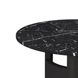 42.12"Modern Round Dining Table with Printed Black Marble Table Top for Dining Room - V.I.P Digital Presence