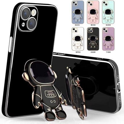 Funda para teléfono móvil Apple 13 ProMax con soporte de astronauta 6D, incluye película protectora para lente, compatible con iPhone 12. 