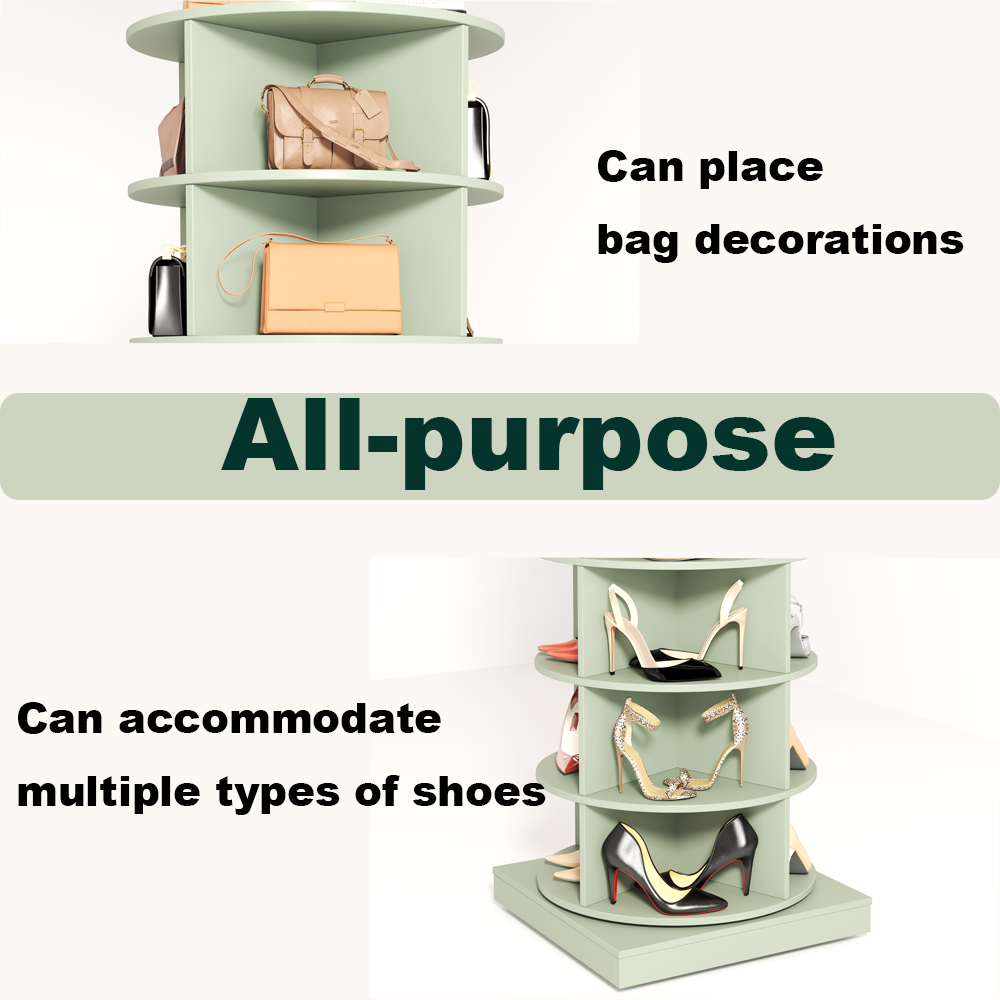 Green 360 Rotating shoe cabinet 6 layers - V.I.P Digital Presence