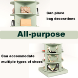 Green 360 Rotating shoe cabinet 6 layers - V.I.P Digital Presence