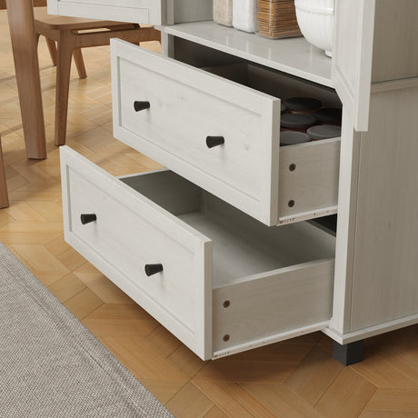 70 inch high kitchen pantry storage cabinet with 2 drawers and 3 shelves, large storage cabinet (antique white) - V.I.P Digital Presence