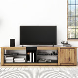 ModernTV stand suitable for TVs under 80 inches, media console with multifunctional storage, and LED lights - V.I.P Digital Presence