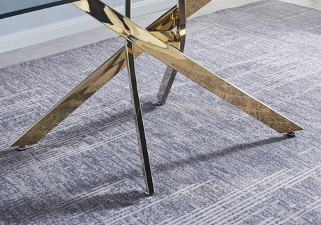 Rectangular Tempered Glass Dining Table, Modern Dining Room Interior Design, For 6 People - V.I.P Digital Presence
