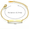 Stainless steel personalized engraved three color curved bracelet simple and personalized women's bracelet - V.I.P Digital Presence
