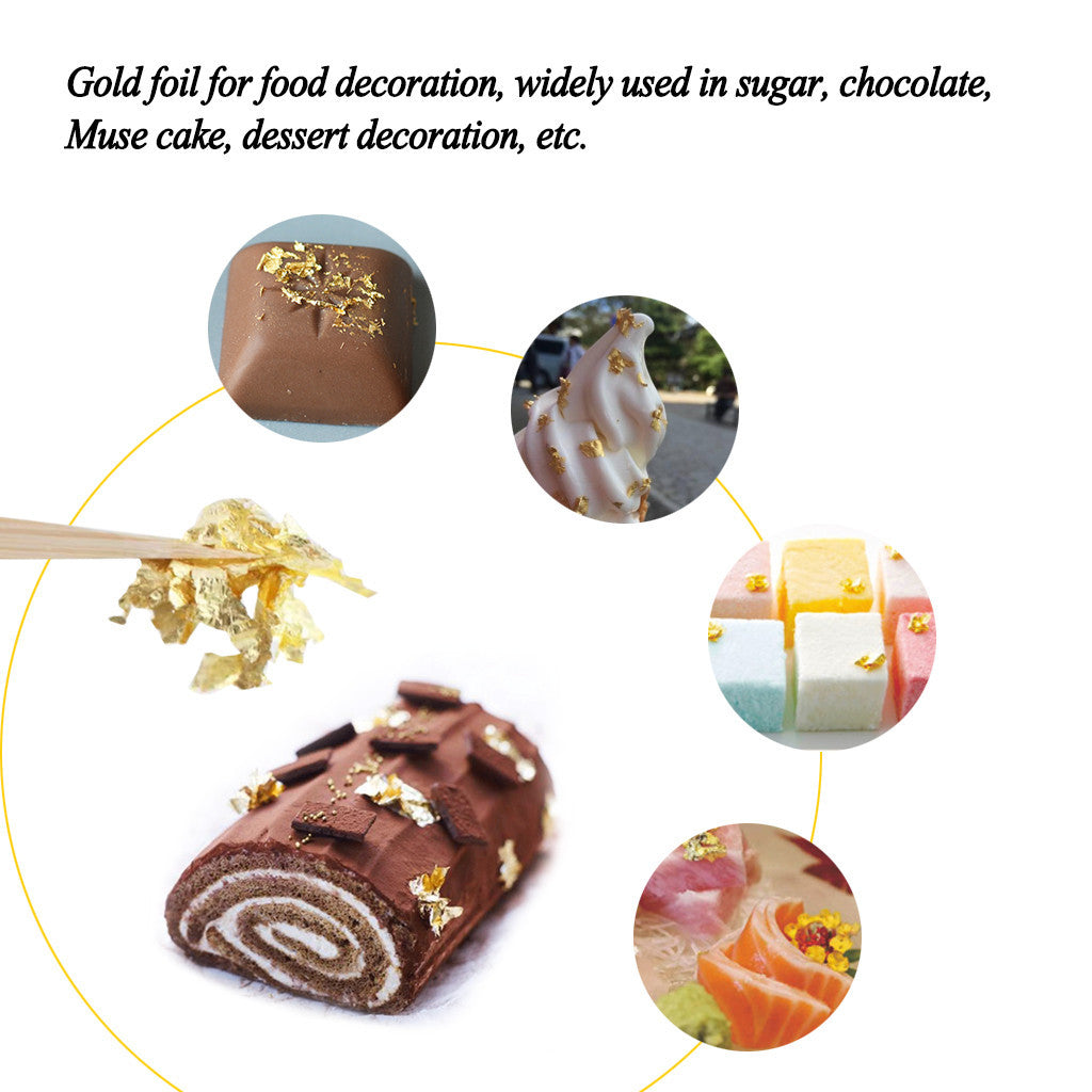 Gold Foil Pastry Decorations, Pastry Decoration Mask Treatment With Decorative Supplies - V.I.P Digital Presence