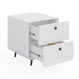 Modern Night Stand Storage Cabinet for Living Room Bedroom Steel Cabinet