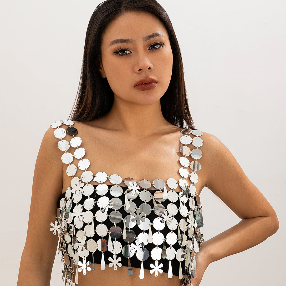 Cyberpunk nightclub style sexy slim fit backpack skirt Body Chain - V.I.P Digital Presence