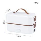 Electric lunch box stainless steel liner portable plug-in small insulation lunch box home heating lunch box steaming rice artifa - V.I.P Digital Presence