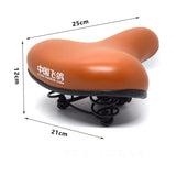 Cojín cómodo para bicicleta con sillín ancho y grueso. 