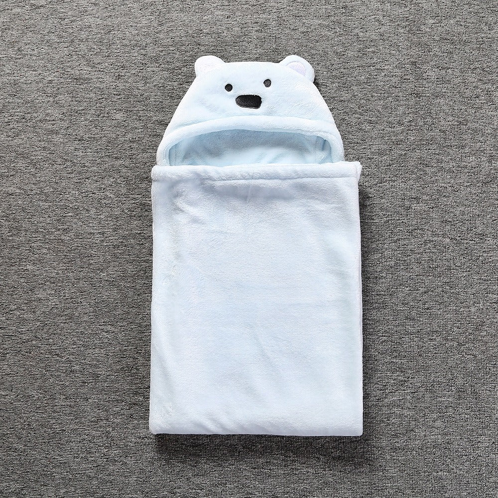 Baby Coral Fleece Cuddle Baby Cuddle Blanket Newborn Baby Bear Air Conditioning Blanket Package Towel Cover Blanket - V.I.P Digital Presence