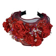 Fabric Flower Heavy Industry Wide Edge Crystal Super Immortal Women's Headband - V.I.P Digital Presence