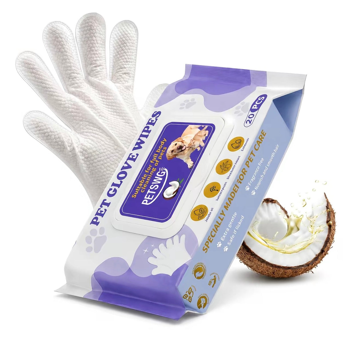 PawGlove Pet Cleaning Wipes