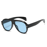 Retro Punk Men Pilot Sunglasses Fashion Rivets Decoration Gradient Eyewear Shades UV400 Women Trending Purple Sun Glasses - V.I.P Digital Presence