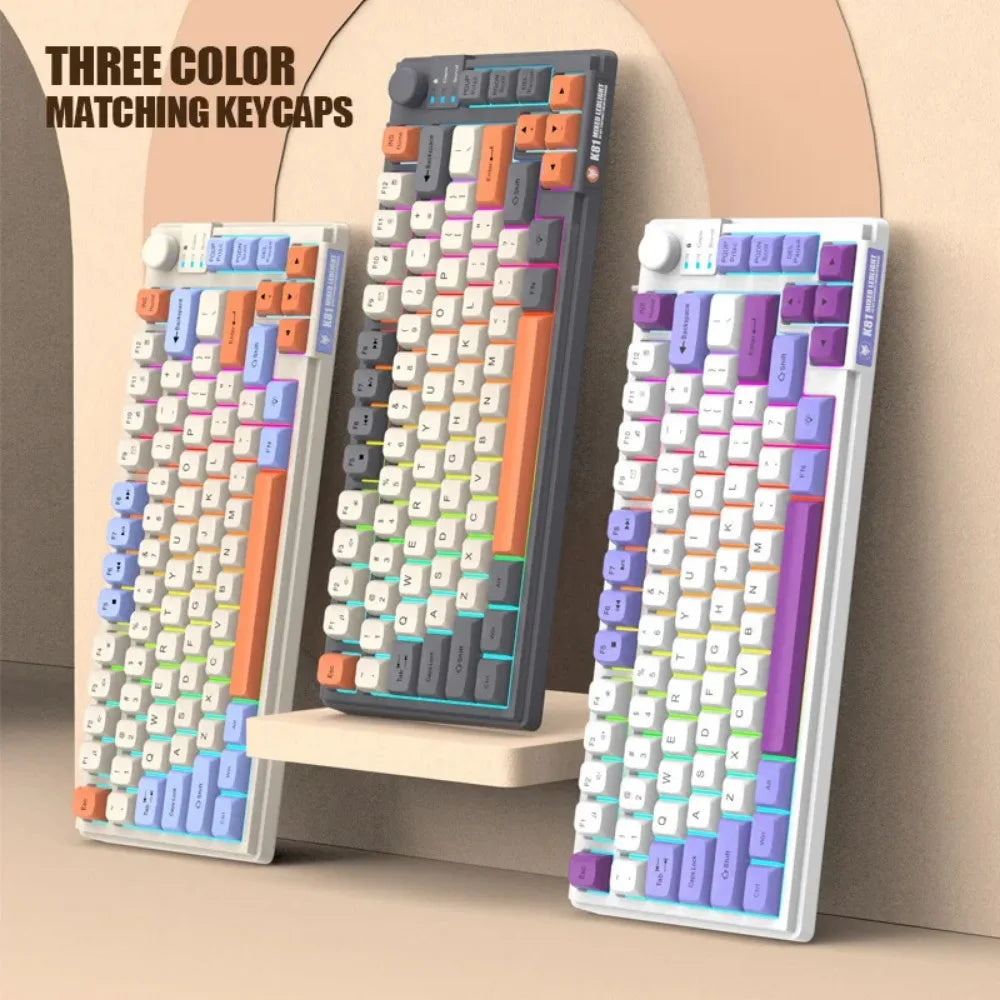 K81 gaming wired keyboard MDA ball cap three tone luminous desktop laptop - V.I.P Digital Presence