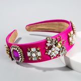 Creative Baroque Headband With Rhinestones Pearl Headband Bee Colorful Fabric Garland Headgear - V.I.P Digital Presence