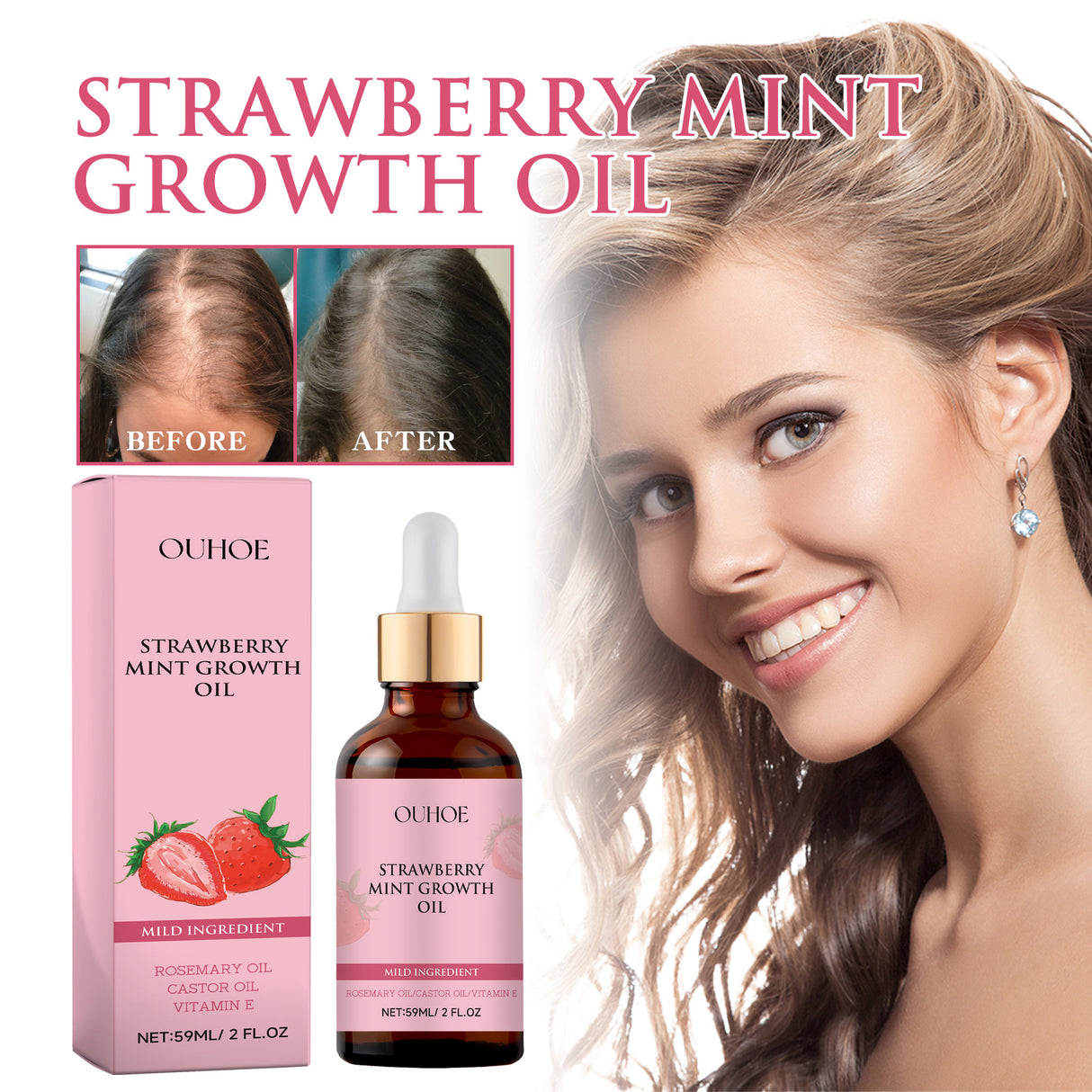 Hair Care Essential Oil Nourishes Frizzy Tail, Smooth Hair, Light Fragrance, Refreshing, Non-Sticky And Glossy Hair Care Essential Oil - V.I.P Digital Presence