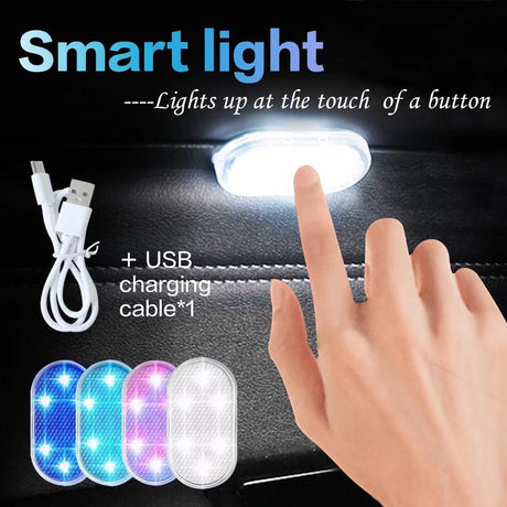 Car Interior 5v Led Lighting Finger Touch Sensor Reading Lamp Led Attraction Lights Usb Charge 6 Bulbs Car Door Light - V.I.P Digital Presence