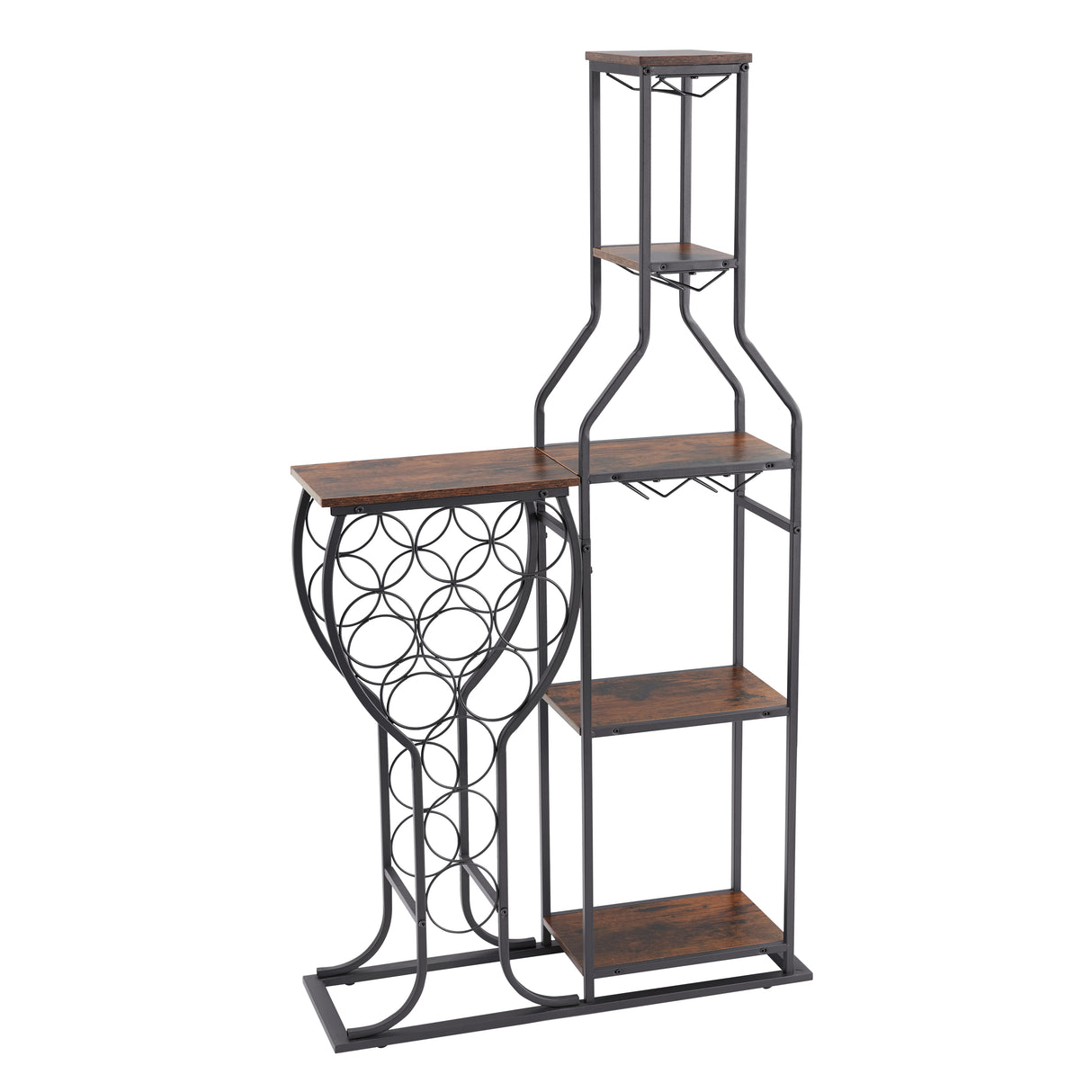 11 bottle wine baking rack, 5-layer independent wine rack with hanging wine glass rack and storage rack - V.I.P Digital Presence