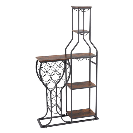 11 bottle wine baking rack, 5-layer independent wine rack with hanging wine glass rack and storage rack - V.I.P Digital Presence