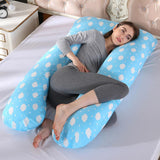 Almohada de embarazo, ropa de cama, almohada de cuerpo entero para embarazadas, cómoda almohada en forma de U, almohadas largas de apoyo para dormir de lado