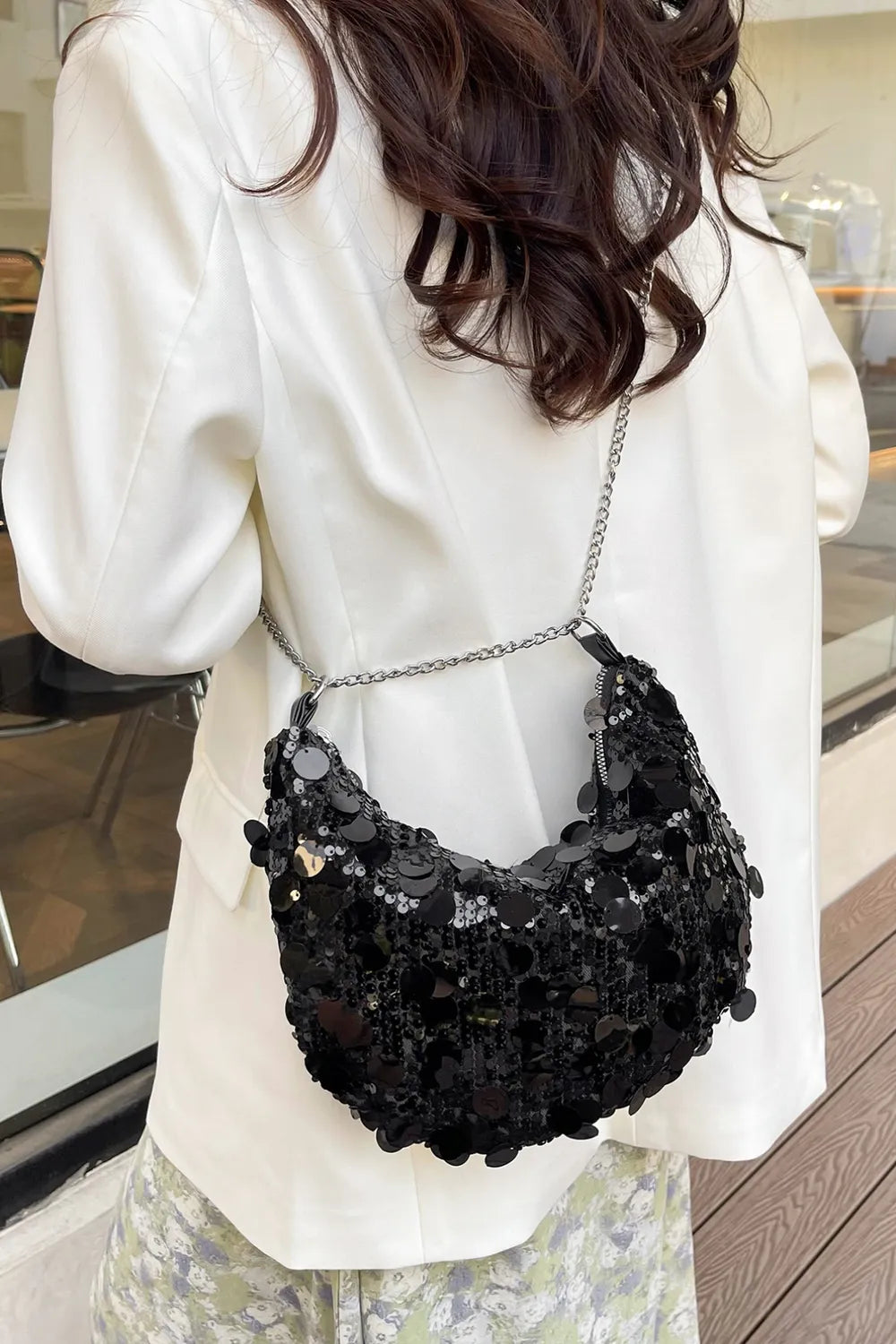 Sequin Chain Crossbody Bag - V.I.P Digital Presence
