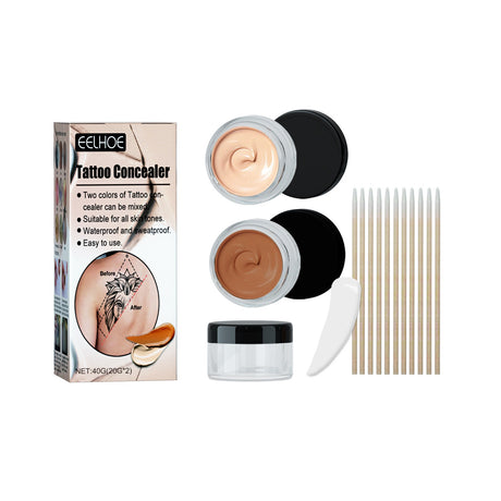 EELHOE Tattoo concealer waterproof brightening cover tattoo scar birthmark scar invisible two-color concealer - V.I.P Digital Presence
