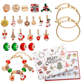 DIY creative children's bracelet jewelry 24-grid calendar Christmas holiday surprise blind box silver set - V.I.P Digital Presence