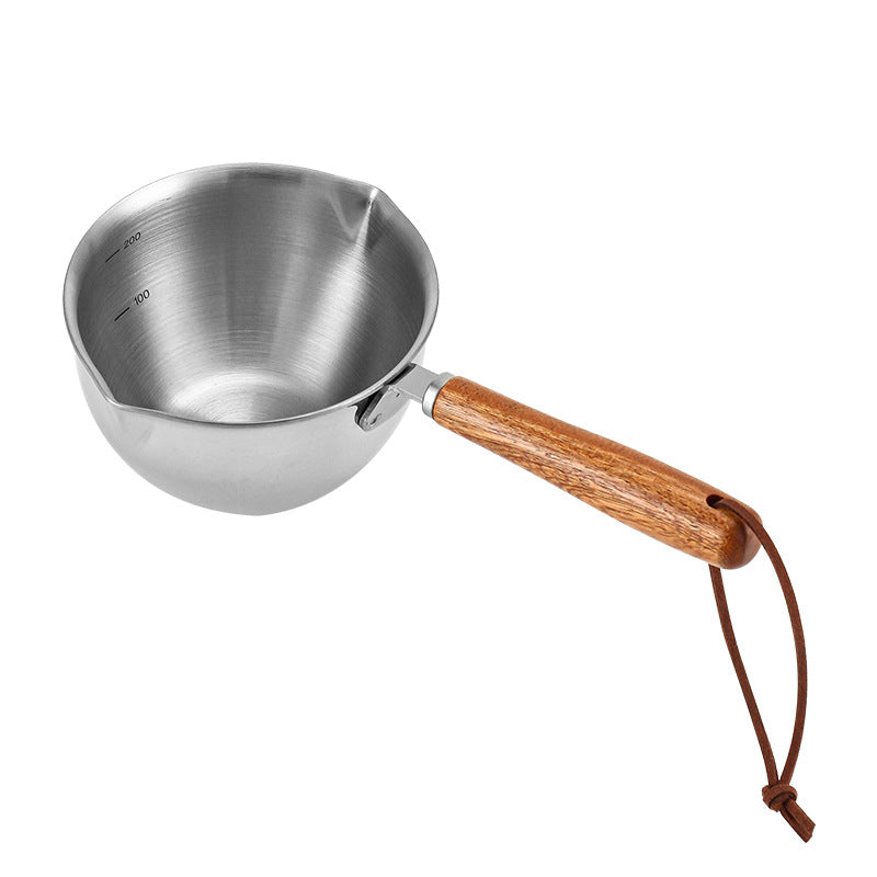 Stainless steel oil splashing small pot, three-layer steel mesh red hot oil small pot, mini milk pot, oil pouring, oil tapping, oil pouring special artifact - V.I.P Digital Presence